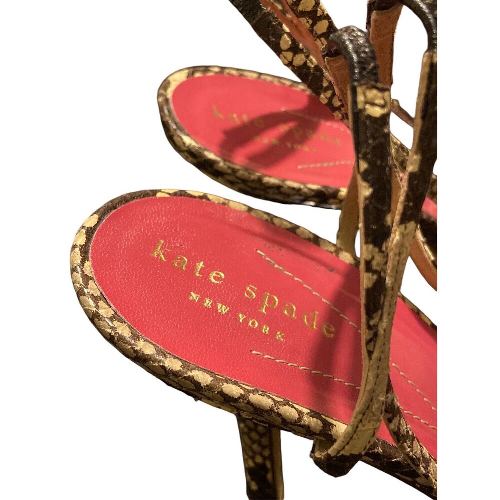 Kate Space Lizard‎ Skin Sling back Heels Size 8B Animal Print - Picture 7 of 9